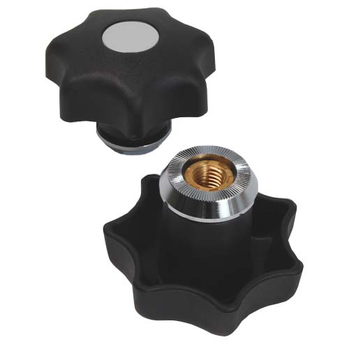 9421.3016 Plastic, black with brass
threaded insert/bearing ring