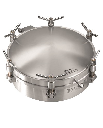 9402.450P10 Zorzini drukdeksel 450P
Uitw. kraagdiameter: 458mm
Tolerantie ISO2768 cL: ±2.0mm
Mat. mediumrakend: 1.4307
Werkdruk:
-1/+5,0 bar bij 100°C
-1/+4,6 bar bij 150°C
-1/+4,4 bar bij 200°C
Kraaghoogte: 150mm
Kraagdikte: 4,0mm
Dekseldikte: 5,0mm
10x RVS knevel VI/165
Afdichting: EPDM (FDA)
Type afdichting: G/450P
Afw. Kraag: Geschuurd/Gebeitst
Afw. Deksel: Electr. Gepolijst
PED-Afname 2014/68/EU
Design code: EN13445-3