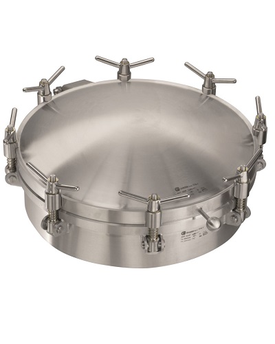 9402.600P10 Zorzini drukdeksel 600P
Uitw. kraagdiameter: 608mm
Tolerantie ISO2768 cL: ±2.0mm
Mat. mediumrakend: 1.4307
Werkdruk:
-1/+3,7 bar bij 100°C
-1/+3,4 bar bij 150°C
-1/+3,1 bar bij 200°C
Kraaghoogte: 150mm
Kraagdikte: 4,0mm
Dekseldikte: 5,0mm
10x RVS knevel VI/165
Afdichting: EPDM (FDA)
Type afdichting: G/600P
Afw. Kraag: Geschuurd/Gebeitst
Afw. Deksel: Electr. Gepolijst
PED-Afname 2014/68/EU
Design code: EN13445-3