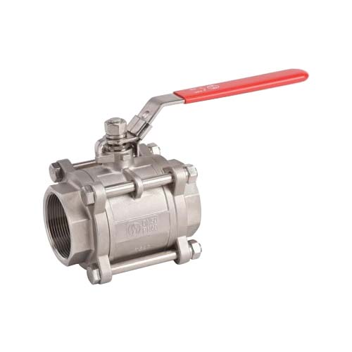 663010123 3-Piece Ball Valve - AISI 316
"with 1/2" BSP inner thread
Manually operated - Full bore
with PTFE (Teflon) seats