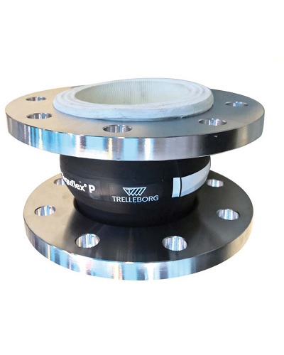 704200653200 With flange connection acc.
EN1092-1 DN65 PN16
Pitch: 145mm / Holes 4x18mm
Flange diameter: 185mm
Material Flanges: 316
Material inner tube: NBR (white) FDA
Temperature range: -25 t/m +90°C
Max. operating pressure at 70°C: 16 bar
Max. operating pressure at 90°C: 10 bar
Max. under pressure: 0.6 bar
Movement sensing axial -: 30mm
Movement sensing axial +: 20mm
Movement sensing lateral +/-: 20mm
Movement sensing angular +/-: 30°